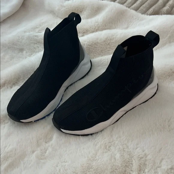 Champion Black and White Knit Sneakers - Picture 1 of 3